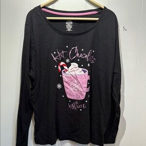George Black Long Sleeve Hot Chocolate Graphic Tee
